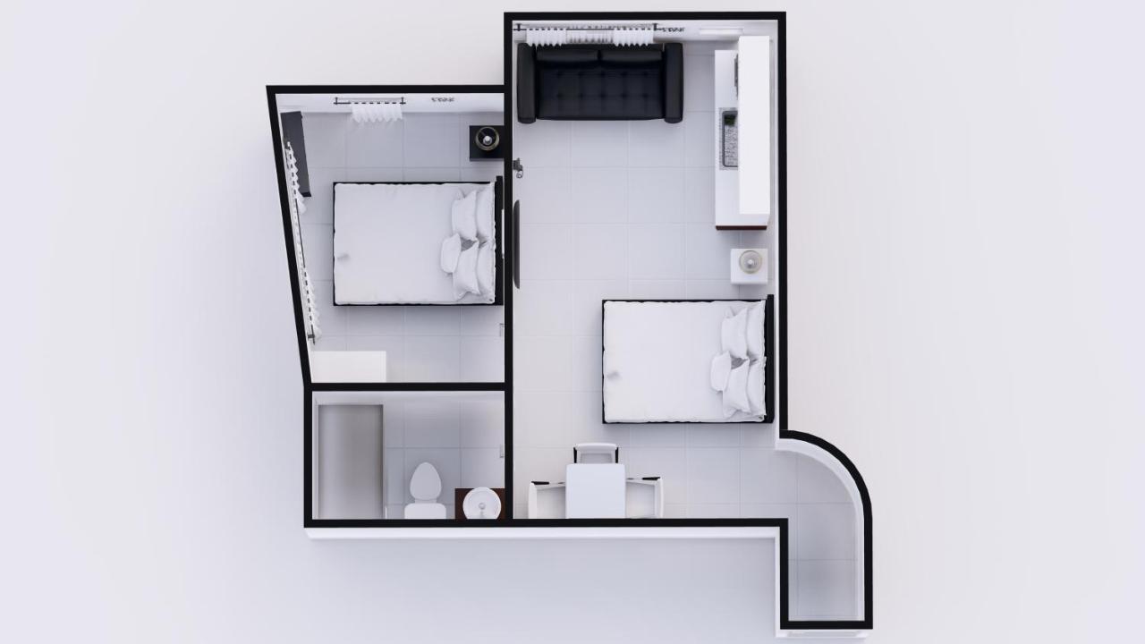 Suite d'Angle 2 Chambres de Luxe avec Cuisine
