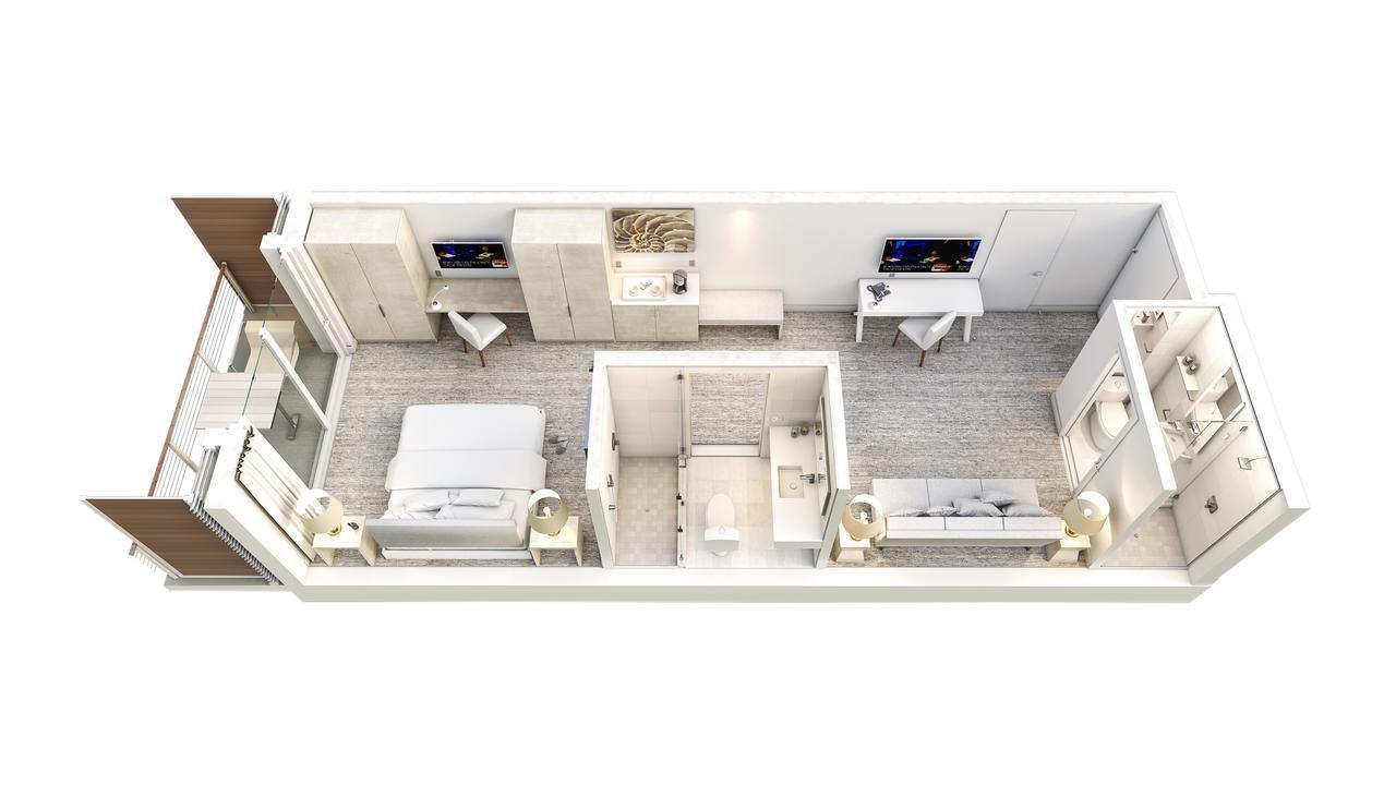 Suite mit Kingsize-Bett und Meerblick