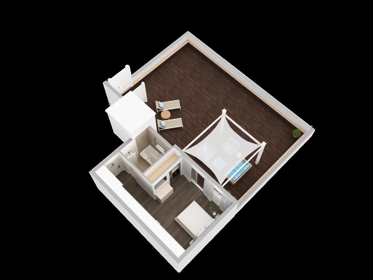 Chambre Lit King-Size avec Terrasse - Côté Océan